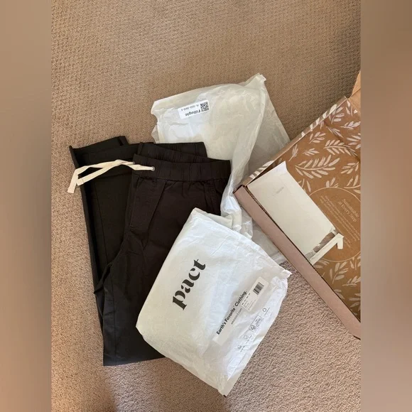 Pact Black Straight Leg Pants - Picture 3 of 5